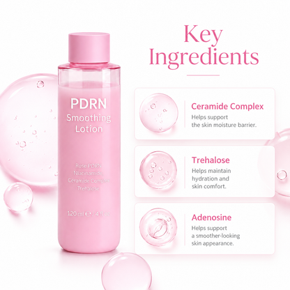 PDRN toner pads key ingredients with niacinamide LHA and Centella