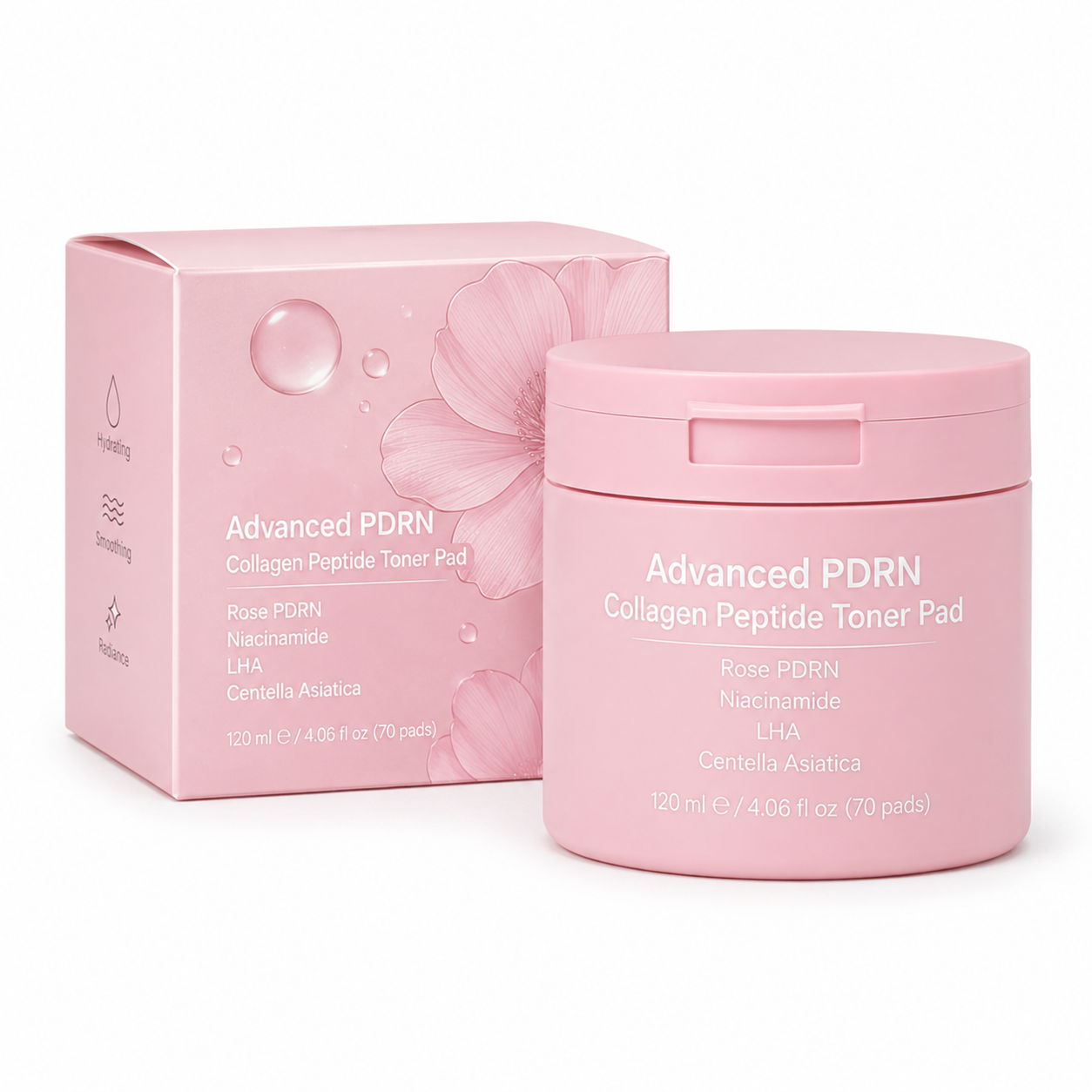Custom retail box design for PDRN toner pads
