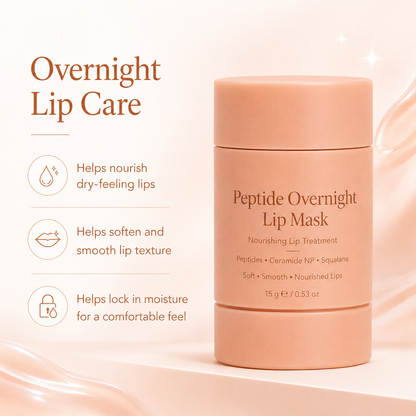Peptide overnight lip mask benefits for soft lips smooth look and overnight care