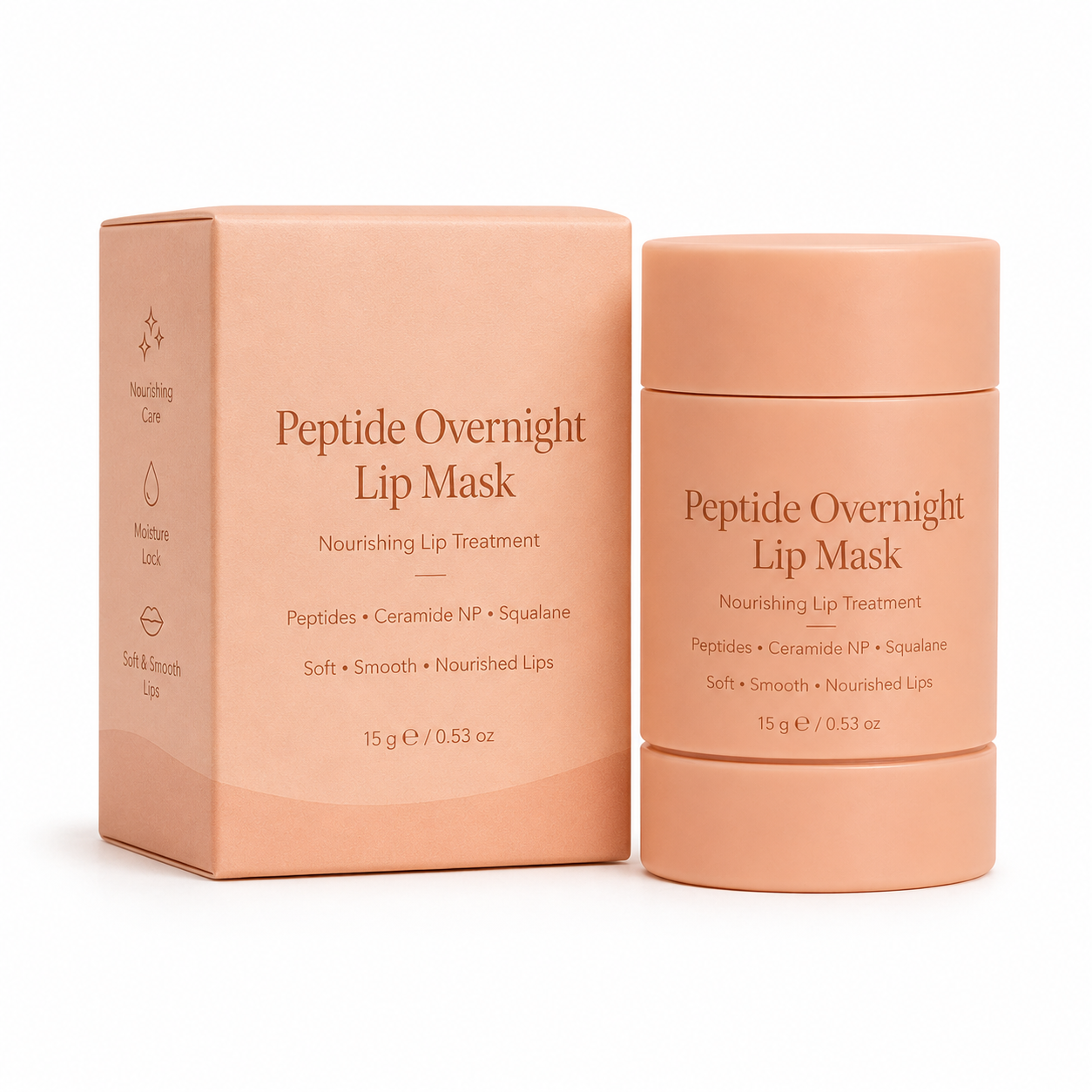 Peptide overnight lip mask paper box packaging for private label skincare