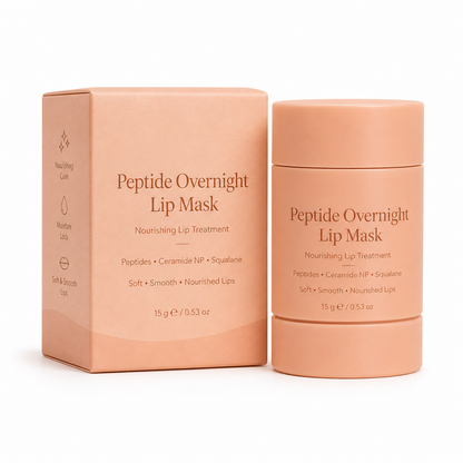 Peptide overnight lip mask paper box packaging for private label skincare