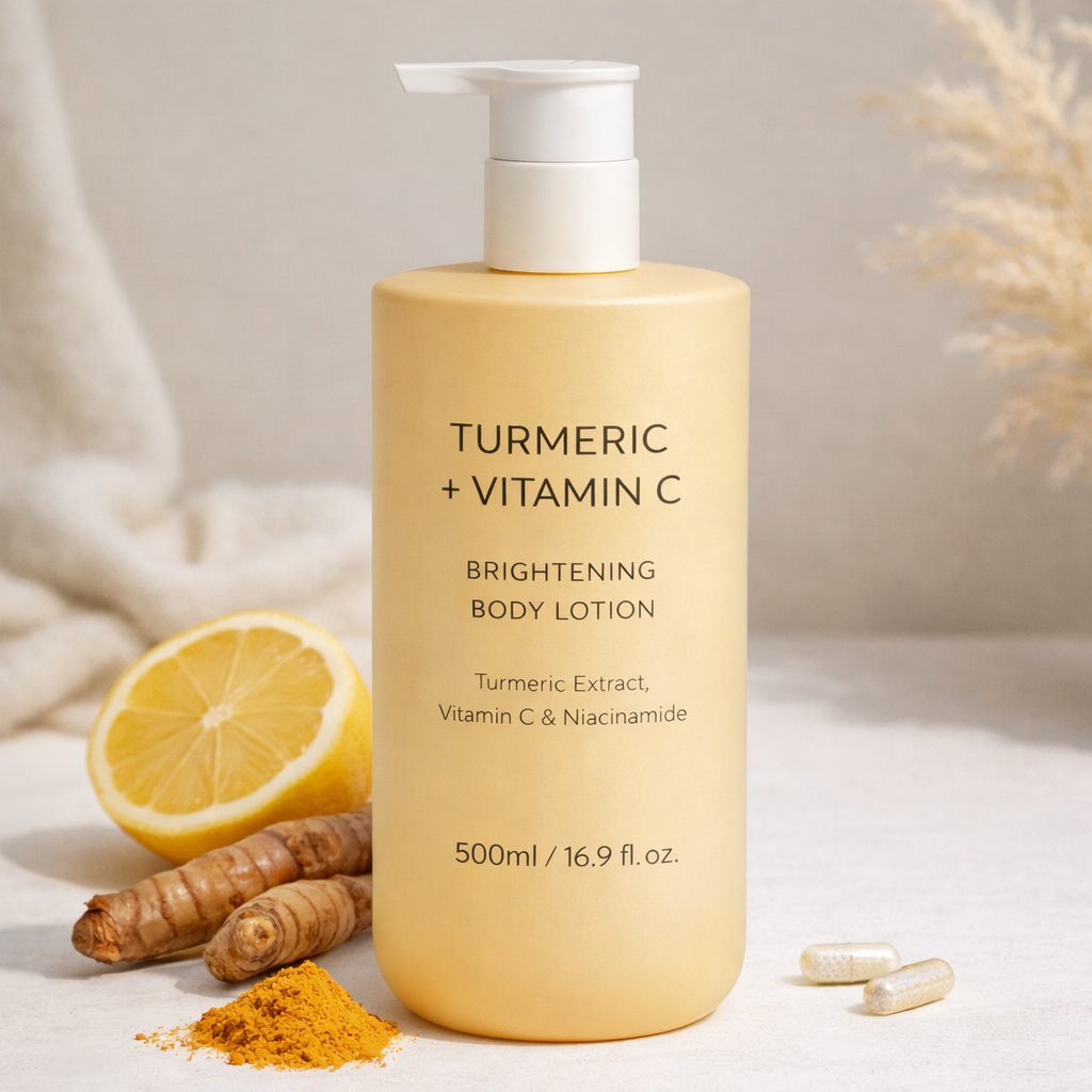 Private label brightening body lotion bottle 