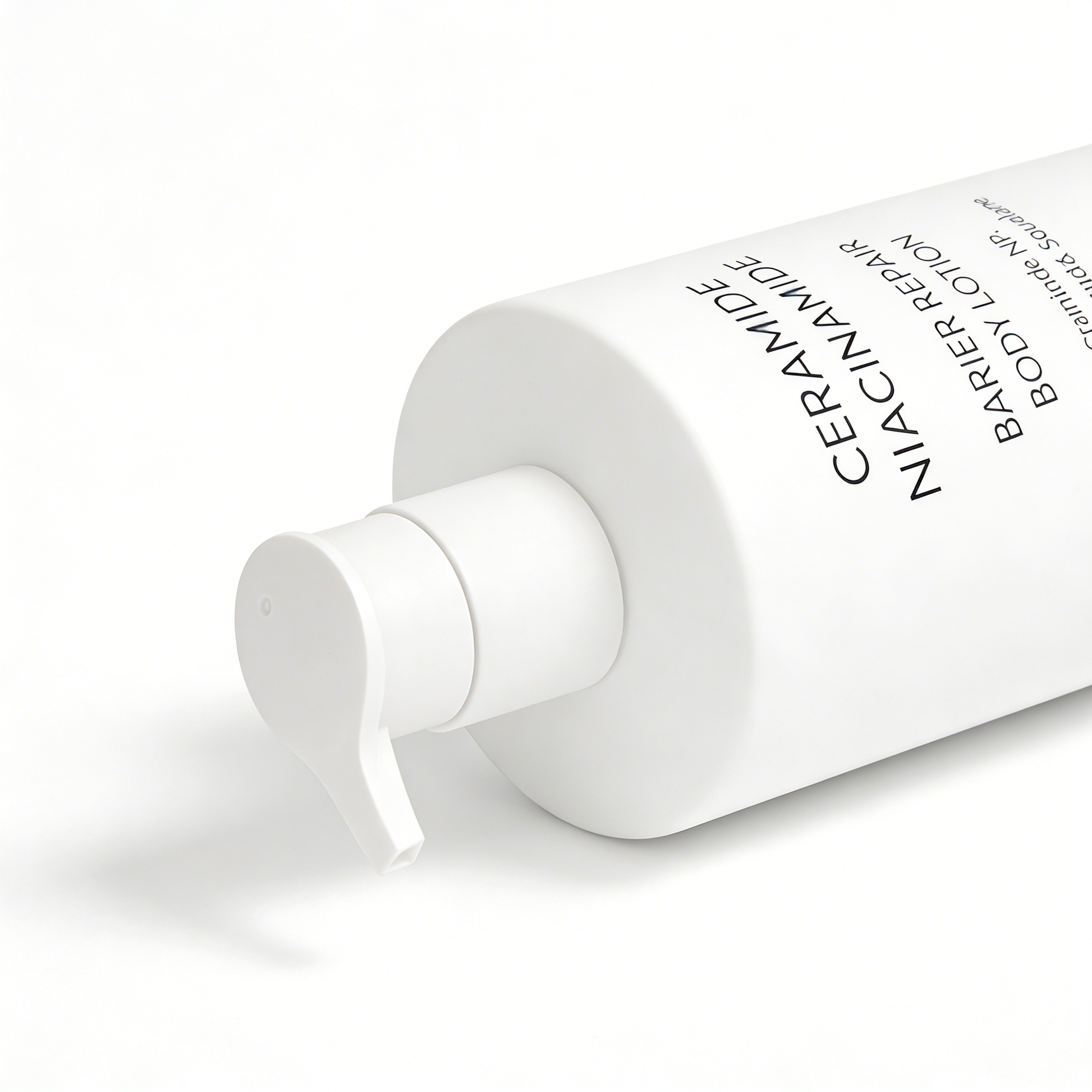 Private label ceramide body lotion bottle and box packaging