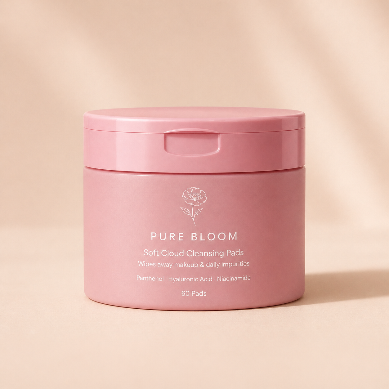 Private label cleansing pads jar and box packaging