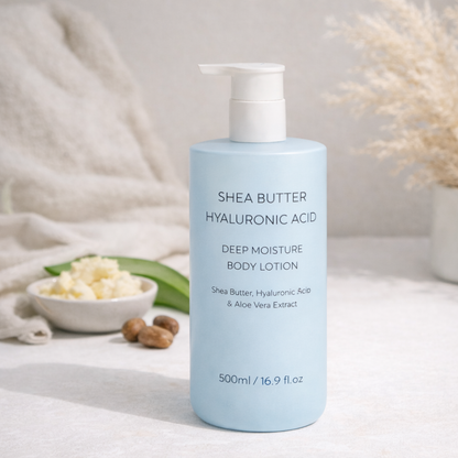 Private label hyaluronic acid body lotion bottle 