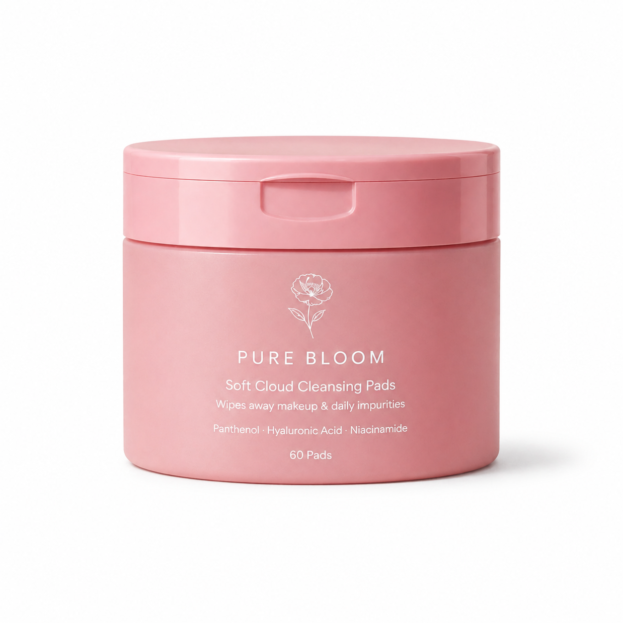 Pure Bloom Soft Cloud cleansing pads for private label makeup remover brands