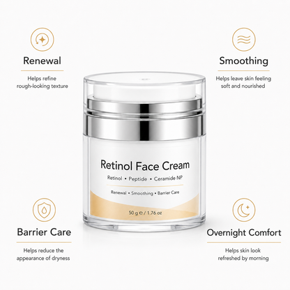 Night retinol moisturizer benefits for barrier care soft skin and uneven texture