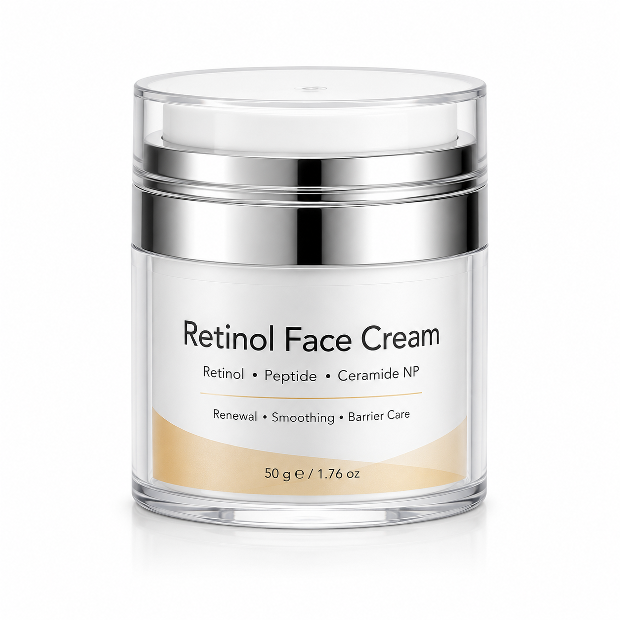 Retinol renewal face cream with peptide and ceramide NP for private label skincare brands