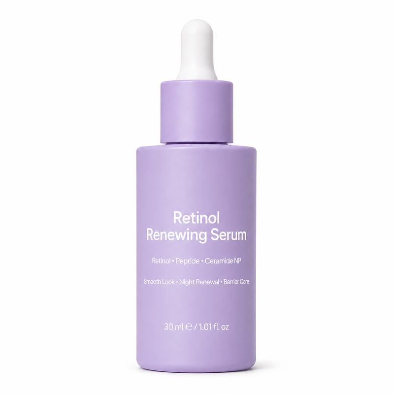 Private Label Retinol Renewing Serum for Night Repair & Smooth-Looking Skin