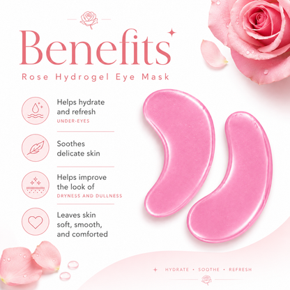 Radiance boosting rose gold under eye patches for tired-looking eyes