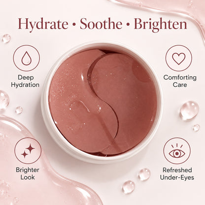 Rose PDRN Hydrogel Eye Patches for hydration, soothing and brighter-looking under-eye skin