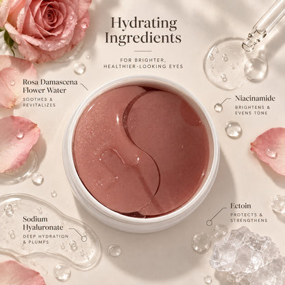 Rose PDRN Hydrogel Eye Patches with hydrating and skin-conditioning ingredients