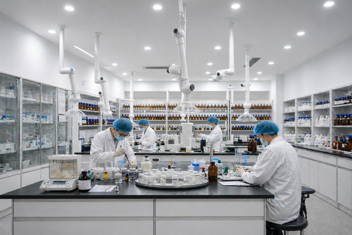 OEM skincare manufacturing lab team supporting private label brands and global export projects