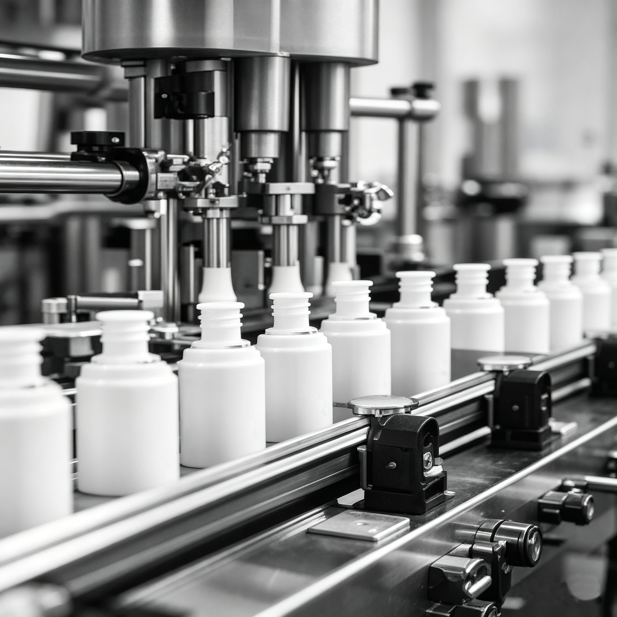 Skincare production and quality check on an automated cosmetic filling line