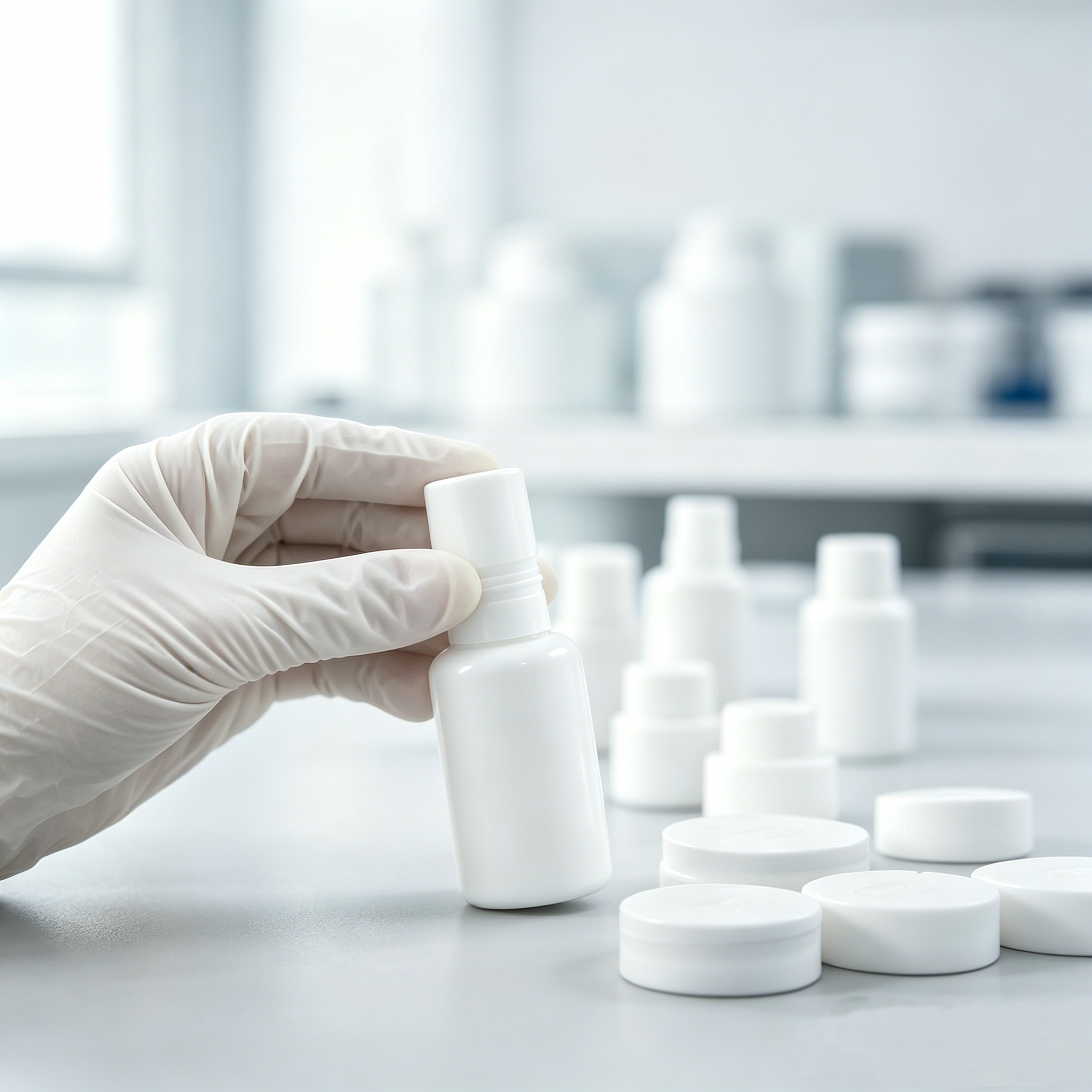 Skincare sample development and revision before bulk private label production