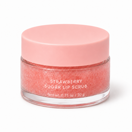 Strawberry sugar lip scrub for private label skincare brands