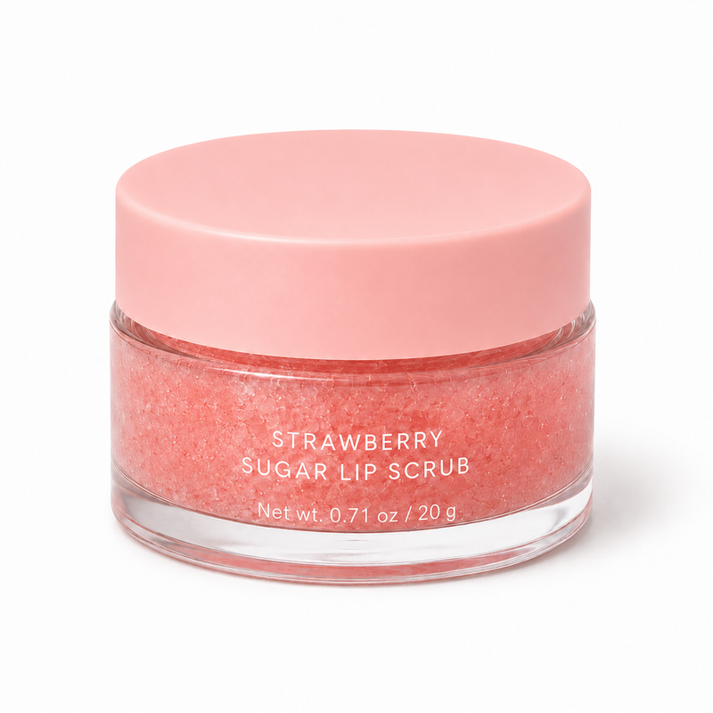 Strawberry Sugar Lip Scrub – Private Label Gentle Exfoliating Lip Scrub