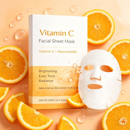 Custom retail box design for Vitamin C brightening sheet mask