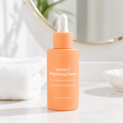 Vitamin C brightening serum in a skincare routine