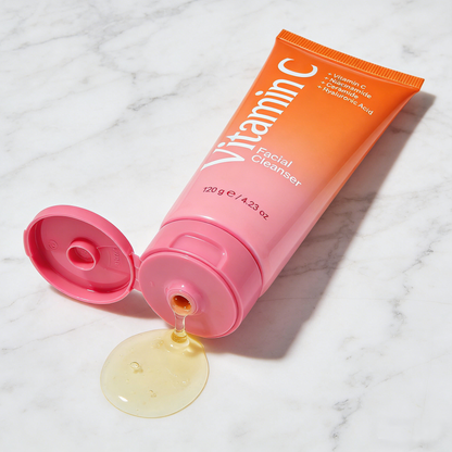 Vitamin C facial cleanser gel texture for daily skincare routine