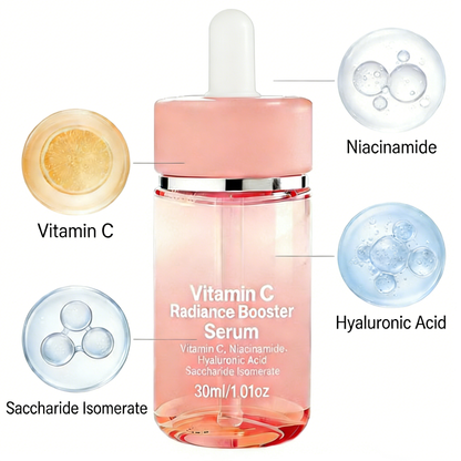 Vitamin C Serum key ingredients with niacinamide and hyaluronic acid