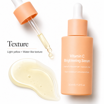 Vitamin C serum light yellow water-like texture