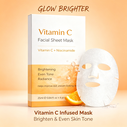 Vitamin C brightening sheet mask paper box packaging