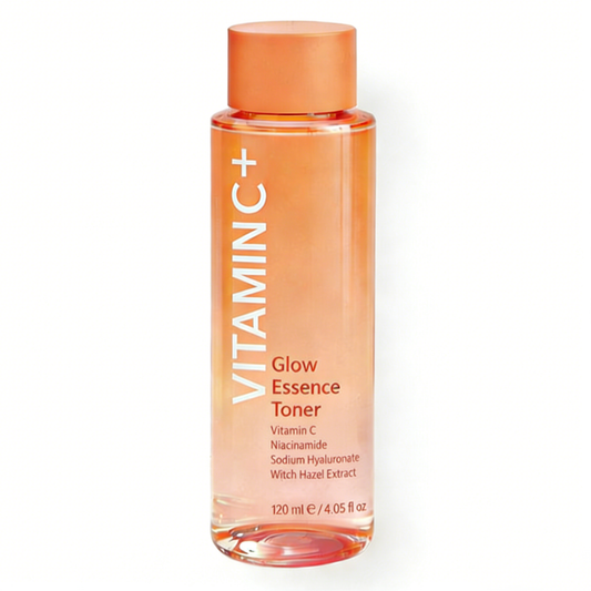 Vitamin C toner private label skincare product on white background